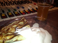 beer and food pairing at a recording of the Ontario Brewer Podcast